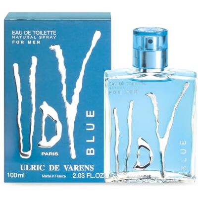 Ulric de Varens 56624 UDV Blauw Eau de Toilette 100ml Spray,blauw Fresh Aquatic Eau de Cologne pour homme avec ananas, lavande et bois de santal Fabrication française Ulric de Varens 56624 UDV Blauw Eau de Toilette 100ml Spray,blauw Fresh Aquatic Eau de Cologne pour homme avec ananas, lavande et bois de santal Fabrication française