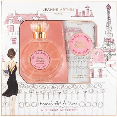 Jeanne Arthes Cadeauset voor dames French Way of Life Balade in Parijs Eau de Parfum 100 ml + lichaamsmelk 150 ml Jasmijn Patchouli parfum Gemaakt in Frankrijk in Grasse Jeanne Arthes Cadeauset voor dames French Way of Life Balade in Parijs Eau de Parfum 100 ml + lichaamsmelk 150 ml Jasmijn Patchouli parfum Gemaakt in Frankrijk in Grasse