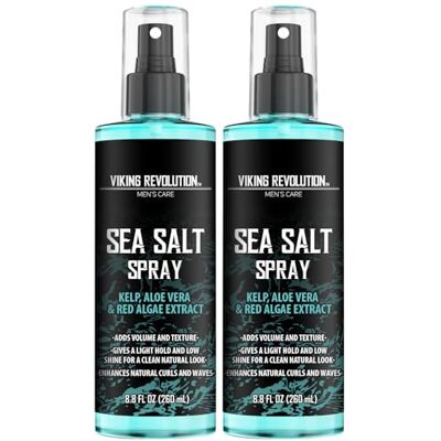 Viking Sea Salt Spray for Men – 2 x 240 ml haartexturizing spray met Kelp, aloë vera en rode algae-extract – Surf om volume en textuur toe te voegen Viking Sea Salt Spray for Men – 2 x 240 ml haartexturizing spray met Kelp, aloë vera en rode algae-extract – Surf om volume en textuur toe te voegen