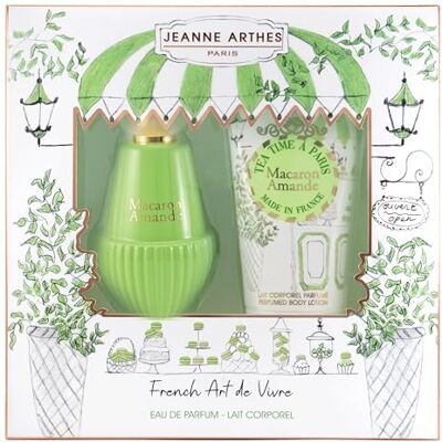 Jeanne Arthes Cadeauset voor dames – French Way Of Life – Macaron amandel – geur 100 ml + lichaamsmelk 150 ml – geur oranjebloesem vanille – gemaakt en verpakt in Frankrijk tot Grasse Jeanne Arthes Cadeauset voor dames – French Way Of Life – Macaron amandel – geur 100 ml + lichaamsmelk 150 ml – geur oranjebloesem vanille – gemaakt en verpakt in Frankrijk tot Grasse
