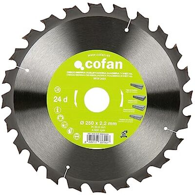 Cofan Sierra Ingeletador metalen frame Ø 250 x 2,2 x 30 mm, 24 schijven Cofan Sierra Ingeletador metalen frame Ø 250 x 2,2 x 30 mm, 24 schijven