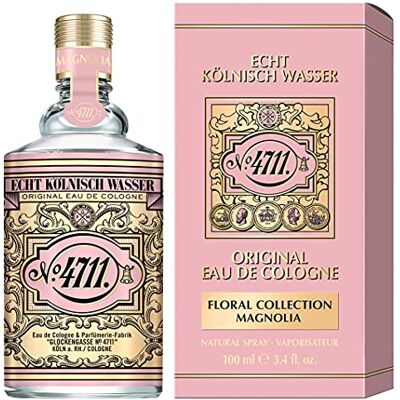 4711 Floral Collection Magnolia Eau de Cologne voor dames, 100 ml, delicate geur met bloemige noten van frisse magnolia 4711 Floral Collection Magnolia Eau de Cologne voor dames, 100 ml, delicate geur met bloemige noten van frisse magnolia