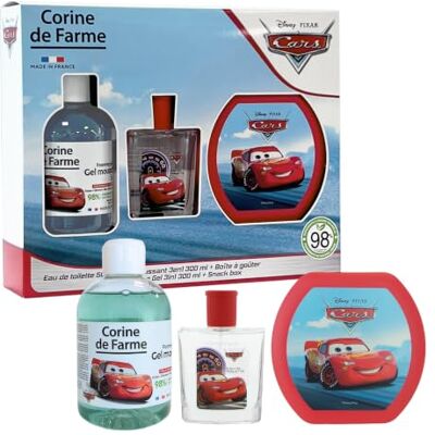 Corine de Farme Cars-set met eau de toilette 50 ml, schuimbad 300 ml en broodtrommel cadeau voor jongens geur voor kinderen met bloemenmuskusgeur 3-in-1 fruitige gel Corine de Farme Cars-set met eau de toilette 50 ml, schuimbad 300 ml en broodtrommel cadeau voor jongens geur voor kinderen met bloemenmuskusgeur 3-in-1 fruitige gel