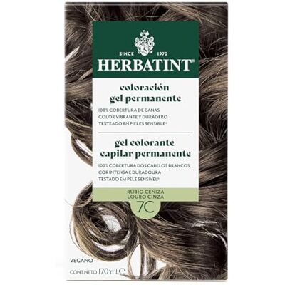 Herbatint Permanente haargel 7C asblond 170 ml, ammoniakvrij, optimale dekking van wit haar, met 8 biologische extracten, voor een langdurige en zachte kleur Herbatint Permanente haargel 7C asblond 170 ml, ammoniakvrij, optimale dekking van wit haar, met 8 biologische extracten, voor een langdurige en zachte kleur