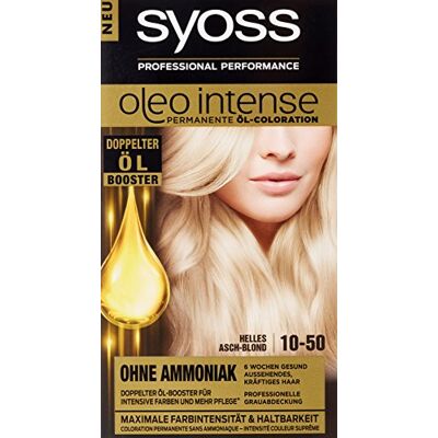 Syoss Oleo Intense Haarverf, lichtblond, 10-50, 115 ml, 3 stuks Syoss Oleo Intense Haarverf, lichtblond, 10-50, 115 ml, 3 stuks