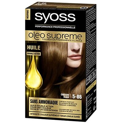 Syoss Saint Algue Oléo Supreme permanente kleuring 5-86 lichtbruin Syoss Saint Algue Oléo Supreme permanente kleuring 5-86 lichtbruin