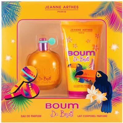 Jeanne Arthes Cadeauset voor dames Boum do Brazil Eau de Parfum 100 ml + lichaamsmelk 150 ml Coco Vanille geur Gemaakt en verpakt in Frankrijk in Grasse Jeanne Arthes Cadeauset voor dames Boum do Brazil Eau de Parfum 100 ml + lichaamsmelk 150 ml Coco Vanille geur Gemaakt en verpakt in Frankrijk in Grasse