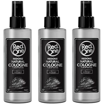 Redone Aftershave Natural Spray Barber Cologne Silver 3 x 150 ml, langdurige geur, hoogwaardig verzorgingsproduct voor heren, 3 stuks Redone Aftershave Natural Spray Barber Cologne Silver 3 x 150 ml, langdurige geur, hoogwaardig verzorgingsproduct voor heren, 3 stuks