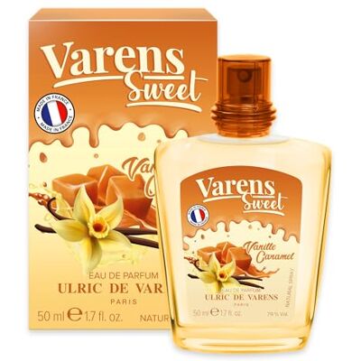 Ulric de Varens sweet vanille caramel EDP 50 ml Gourmand Karamel & Vanille, verstuiver, gemaakt in Frankrijk, ideaal als cadeau voor dames Ulric de Varens sweet vanille caramel EDP 50 ml Gourmand Karamel & Vanille, verstuiver, gemaakt in Frankrijk, ideaal als cadeau voor dames