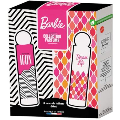 Christine Arbel BARBIE Eau de Toilette Discovery Collection Parfumset voor dames, 2 sprays, 50 ml, gemaakt in Frankrijk, met bloemige en bloemen-amberkleurige geuren, barbie-editie 65e verjaardag, Mattel Christine Arbel BARBIE Eau de Toilette Discovery Collection Parfumset voor dames, 2 sprays, 50 ml, gemaakt in Frankrijk, met bloemige en bloemen-amberkleurige geuren, barbie-editie 65e verjaardag, Mattel