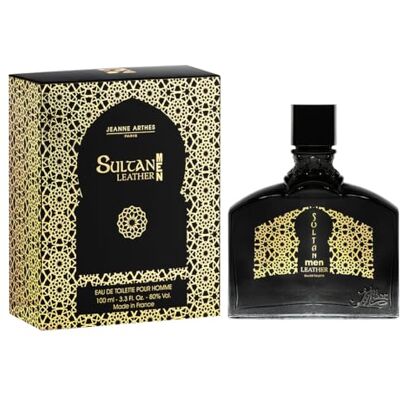 Jeanne Arthes Parfum voor heren Sultan Men Leather Eau de toilette spuitfles 100 ml gemaakt in Frankrijk in Grasse Jeanne Arthes Parfum voor heren Sultan Men Leather Eau de toilette spuitfles 100 ml gemaakt in Frankrijk in Grasse