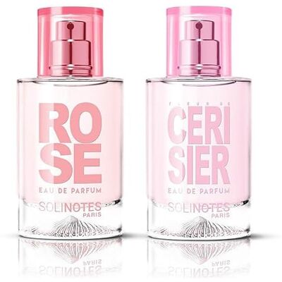 Solinotes Mix Tendre Eau de Parfum Rose 50 ml en Eau de Parfum kersenbloesem 50 ml Solinotes Mix Tendre Eau de Parfum Rose 50 ml en Eau de Parfum kersenbloesem 50 ml