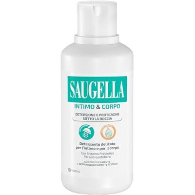 Saugella Intieme en lichaamsreiniger, Bagnoshiuma gebruik, delicaat met prebiotisch systeem, salie-extract en melkzuur voor dagelijks gebruik met inachtneming van de fysiologische pH, 500 ml Saugella Intieme en lichaamsreiniger, Bagnoshiuma gebruik, delicaat met prebiotisch systeem, salie-extract en melkzuur voor dagelijks gebruik met inachtneming van de fysiologische pH, 500 ml