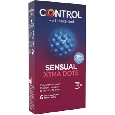 CONTROL Stimulatie Sensuele Xtra Dots profylactische 6 profylactische CONTROL Stimulatie Sensuele Xtra Dots profylactische 6 profylactische