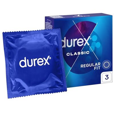 Durex Klassieke condooms, 3 stuks Durex Klassieke condooms, 3 stuks