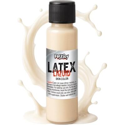 Festicy Latex vloeibare Halloween, 30 ml, huidskleur Smelt in de huid, niets om opnieuw te schilderen, realistische verwondingen en littekens, compatibel met kunstbloed en was Festicy Latex vloeibare Halloween, 30 ml, huidskleur Smelt in de huid, niets om opnieuw te schilderen, realistische verwondingen en littekens, compatibel met kunstbloed en was