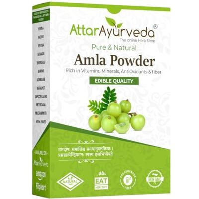 ATTAR AYURVEDA Pure Amla Powder voor haargroei, 100% natuurlijk, geen condooms (250 g) ATTAR AYURVEDA Pure Amla Powder voor haargroei, 100% natuurlijk, geen condooms (250 g)