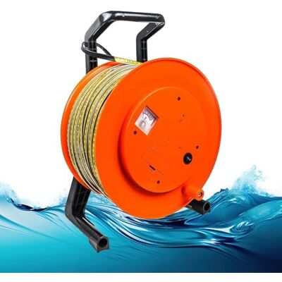 WUCIOA Draagbare diepwaterniveau-indicator, bronwaterdieptemeter met roestvrijstalen sonde, controlelampje, piekweergave (50 m) WUCIOA Draagbare diepwaterniveau-indicator, bronwaterdieptemeter met roestvrijstalen sonde, controlelampje, piekweergave (50 m)