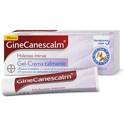 Canesten Gine Canescalm Kalmerende crème gel, 15 g Verlicht vulva-irritatie en hydrateert het genitale gebied met frisheid en onmiddellijk gevoel. Gynaecologisch getest Canesten Gine Canescalm Kalmerende crème gel, 15 g Verlicht vulva-irritatie en hydrateert het genitale gebied met frisheid en onmiddellijk gevoel. Gynaecologisch getest