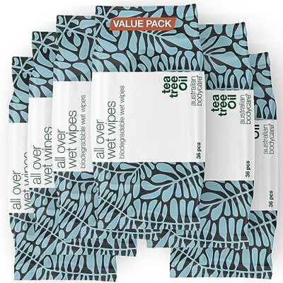 Australian Bodycare Vochtige theeboomolie doekjes 216 doekjes (6 verpakkingen) Reinigt tegen zweet, vuil en make-up Verfrissend, hydraterend en verfrissend Hygiëne voor Australian Bodycare Vochtige theeboomolie doekjes 216 doekjes (6 verpakkingen) Reinigt tegen zweet, vuil en make-up Verfrissend, hydraterend en verfrissend Hygiëne voor