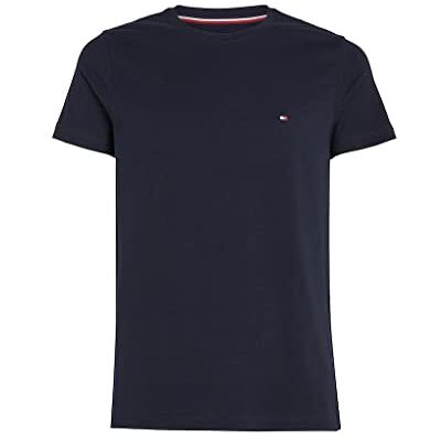 Tommy Hilfiger Core Mw0mw27539 T-shirt Stretch Slim À Col en C T-shirts à manches courtes Homme (lot de 1) XXL Tommy Hilfiger Core Mw0mw27539 T-shirt Stretch Slim À Col en C T-shirts à manches courtes Homme (lot de 1) XXL