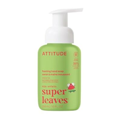 ATTITUDE Natuurlijke schuimzeep voor kinderen en het hele gezin, hypoallergeen, biologisch afbreekbaar, veganistisch en dierproefvrij, watermeloen en kokos, 295 ml ATTITUDE Natuurlijke schuimzeep voor kinderen en het hele gezin, hypoallergeen, biologisch afbreekbaar, veganistisch en dierproefvrij, watermeloen en kokos, 295 ml