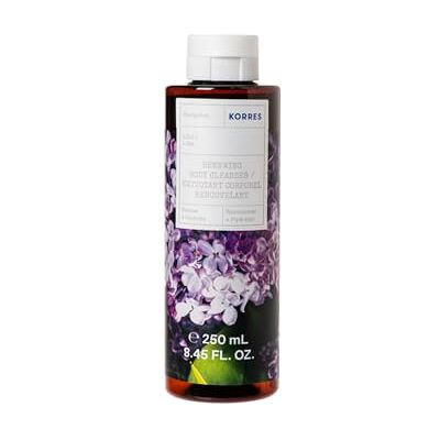 KORRES Lilac Revitaliserende douchegel met aloë vera met bloemengeur voor douche, bad en scheerbeurt, dermatologisch getest, veganistisch, siliconenvrij en parabenenenvrij, 250 ml KORRES Lilac Revitaliserende douchegel met aloë vera met bloemengeur voor douche, bad en scheerbeurt, dermatologisch getest, veganistisch, siliconenvrij en parabenenenvrij, 250 ml