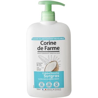 Corine de Farme Douchecrème Surgras Kokosnoot, 750 ml Corine de Farme Douchecrème Surgras Kokosnoot, 750 ml