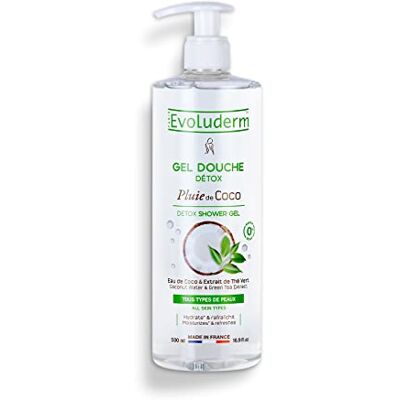 Evoluderm Douchegel Kokosregen 500 ml Gemaakt in Frankrijk Evoluderm Douchegel Kokosregen 500 ml Gemaakt in Frankrijk