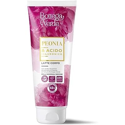 Bottega Verde Hyaluronzuur pioenroos Lichaamsmelk Intensieve hydratatie (200 ml) Normale droge huid 48H hydratatie Bottega Verde Hyaluronzuur pioenroos Lichaamsmelk Intensieve hydratatie (200 ml) Normale droge huid 48H hydratatie