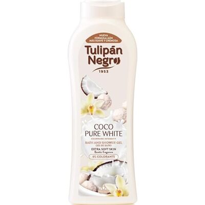 TULIPAN NEGRO Tulipán Baño Gel Coco Pure White, 650 Mililitros TULIPAN NEGRO Tulipán Baño Gel Coco Pure White, 650 Mililitros