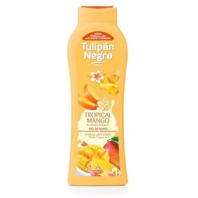TULIPAN NEGRO Zwarte tulp Tropische Mango Douchegel 650 ml Diepe hydratatie met natuurlijk mango-extract Exotisch en langdurig aroma Zachte, gehydrateerde en gerevitaliseerde huid Gel douche nourrissant et hydratant au parfum de mangue pour une pe TULIPAN NEGRO Zwarte tulp Tropische Mango Douchegel 650 ml Diepe hydratatie met natuurlijk mango-extract Exotisch en langdurig aroma Zachte, gehydrateerde en gerevitaliseerde huid Gel douche nourrissant et hydratant au parfum de mangue pour une pe