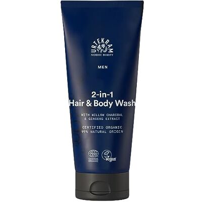 Urtekram Men's 2-in-1 haar- en lichaamsreiniger voor mannen, met ginseng-extract en biologische wilgenhoutskool verfrissend en revitaliserend 200 ml veganistisch, biologisch, van natuurlijke oorsprong Urtekram Men's 2-in-1 haar- en lichaamsreiniger voor mannen, met ginseng-extract en biologische wilgenhoutskool verfrissend en revitaliserend 200 ml veganistisch, biologisch, van natuurlijke oorsprong