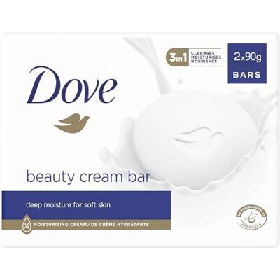 Dove Originele Beauty Bar met ¼ hydraterende zeep voor een zachtere, gladdere en gezondere huid, 2 x 90 g Dove Originele Beauty Bar met ¼ hydraterende zeep voor een zachtere, gladdere en gezondere huid, 2 x 90 g