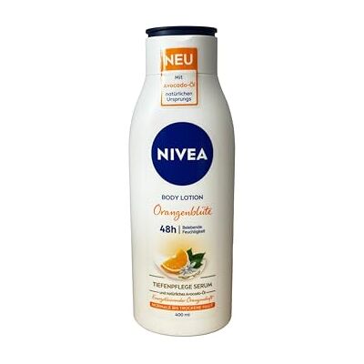 NIVEA Bodylotion met oranjebloesem (400 ml) vochtinbrengende lichaamscrème met avocado-olie van natuurlijke oorsprong huidcrème met energieke geur voor de normale huid en NIVEA Bodylotion met oranjebloesem (400 ml) vochtinbrengende lichaamscrème met avocado-olie van natuurlijke oorsprong huidcrème met energieke geur voor de normale huid en