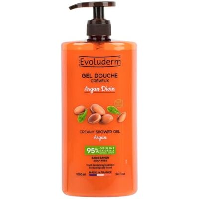 Evoluderm Crèmige douchegel, arganolie en shea, 1 l Evoluderm Crèmige douchegel, arganolie en shea, 1 l