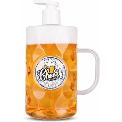 accentra Zeepdispenser in bierpul design, handzeep in bierlook, met 720 ml handzeep in schuimdispenser, vloeibare zeep, geur: berk en ceder, idee accentra Zeepdispenser in bierpul design, handzeep in bierlook, met 720 ml handzeep in schuimdispenser, vloeibare zeep, geur: berk en ceder, idee