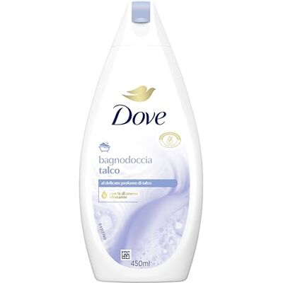 Dove Douchebad Talc, formule met Dermo-Natural vochtinbrengende crème, met 1/4 vochtinbrengende crème, dermatologisch getest, zeep voor mannen en vrouwen, 100% gerecyclede fles* 450 ml Dove Douchebad Talc, formule met Dermo-Natural vochtinbrengende crème, met 1/4 vochtinbrengende crème, dermatologisch getest, zeep voor mannen en vrouwen, 100% gerecyclede fles* 450 ml