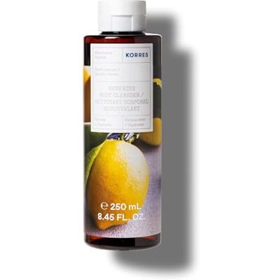 KORRES Basil Lemon Revitaliserende douchegel met actieve aloë vera, dermatologisch getest en veganistisch, 250 ml KORRES Basil Lemon Revitaliserende douchegel met actieve aloë vera, dermatologisch getest en veganistisch, 250 ml
