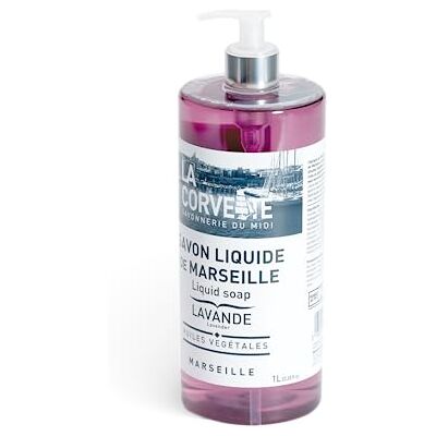 La Corvette Marseille zeep vloeibaar met lavendel, 1000 ml La Corvette Marseille zeep vloeibaar met lavendel, 1000 ml