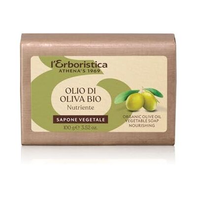 L'Herboristica Athena's Plantaardige zeep met olijfolie, voedende zeep, 100 g, gemaakt in Italië L'Herboristica Athena's Plantaardige zeep met olijfolie, voedende zeep, 100 g, gemaakt in Italië