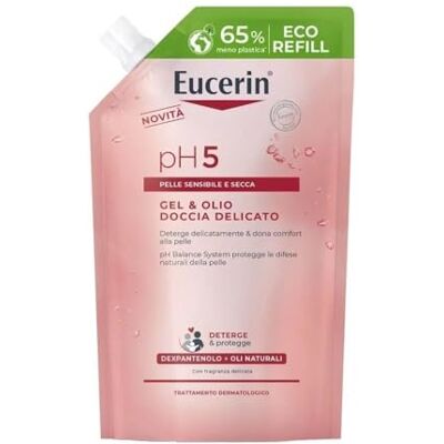 Eucerin pH 5 navulverpakking douchegel en voedende olie, 400 ml Eucerin pH 5 navulverpakking douchegel en voedende olie, 400 ml
