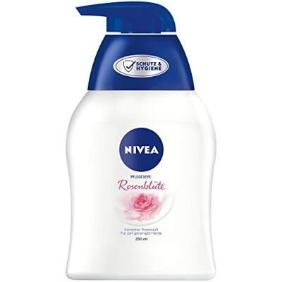 NIVEA Rose Petal verzorgende zeep (250 ml), verzorgende vloeibare handzeep merkbaar zacht en soepel, huidvriendelijke pH handzeep met rozenblaadjes geur NIVEA Rose Petal verzorgende zeep (250 ml), verzorgende vloeibare handzeep merkbaar zacht en soepel, huidvriendelijke pH handzeep met rozenblaadjes geur