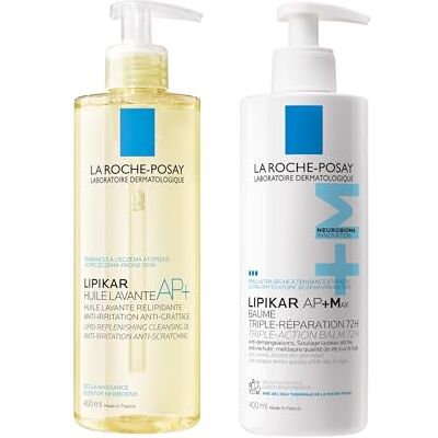 La Roche-Posay Lipikar routine AP+ wasolie & AP+M balsem herstelt, kalmeert en hydrateert geschikt voor droge, zeer droge en atopische huid vanaf de geboorte 400 ml x 2 La Roche-Posay Lipikar routine AP+ wasolie & AP+M balsem herstelt, kalmeert en hydrateert geschikt voor droge, zeer droge en atopische huid vanaf de geboorte 400 ml x 2