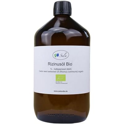 SALA Biologische koudgeperste ricinusolie 1 l 1000 ml glazen fles SALA Biologische koudgeperste ricinusolie 1 l 1000 ml glazen fles