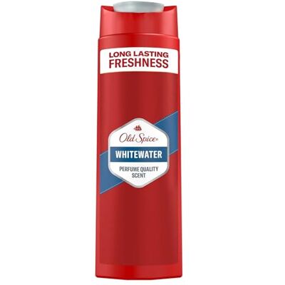 Old Spice Whitewater 3-in-1 multifunctionele shampoo voor haar, gezicht en lichaam, 400 ml, langdurige frisheid, geur in geurkwaliteit, diepe reiniging Old Spice Whitewater 3-in-1 multifunctionele shampoo voor haar, gezicht en lichaam, 400 ml, langdurige frisheid, geur in geurkwaliteit, diepe reiniging