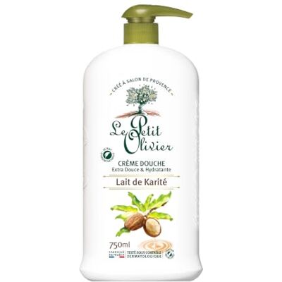 Le Petit Olivier Extra zachte en hydraterende douchecrème Shea melk Voor het hele gezin pH-neutraal voor de huid Zonder zeep, zonder kleurstoffen Gemaakt in Frankrijk 750 ml Le Petit Olivier Extra zachte en hydraterende douchecrème Shea melk Voor het hele gezin pH-neutraal voor de huid Zonder zeep, zonder kleurstoffen Gemaakt in Frankrijk 750 ml