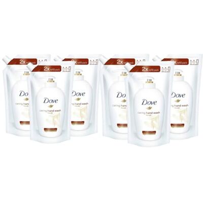 Dove Eco-navulling vloeibare zeep handen lichaam gezicht kostbare zijde 500 ml (6) Dove Eco-navulling vloeibare zeep handen lichaam gezicht kostbare zijde 500 ml (6)