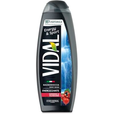 Vidal Italian Gourmet E.R. Energy & Sport Bagnodoccia douchegel met ginseng en guarana, 500 ml + Italian Gourmet Polpa di Pomodoro 400 g blikje, 1 stuk Vidal Italian Gourmet E.R. Energy & Sport Bagnodoccia douchegel met ginseng en guarana, 500 ml + Italian Gourmet Polpa di Pomodoro 400 g blikje, 1 stuk