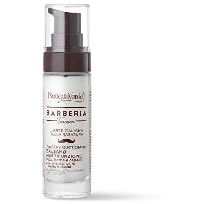 Bottega Verde , Barberia Toscana Multifunctionele balsem voor gezicht, baard en haar, met Tenuta Massaini olijfolie (30 ml) Bottega Verde , Barberia Toscana Multifunctionele balsem voor gezicht, baard en haar, met Tenuta Massaini olijfolie (30 ml)